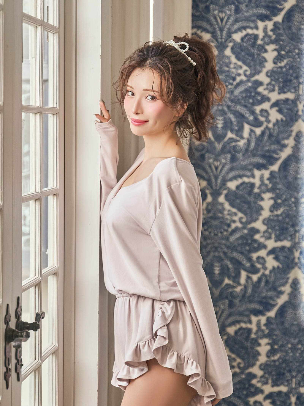 Belle Drape Rompers　ベルドレープロンパース/GRAY