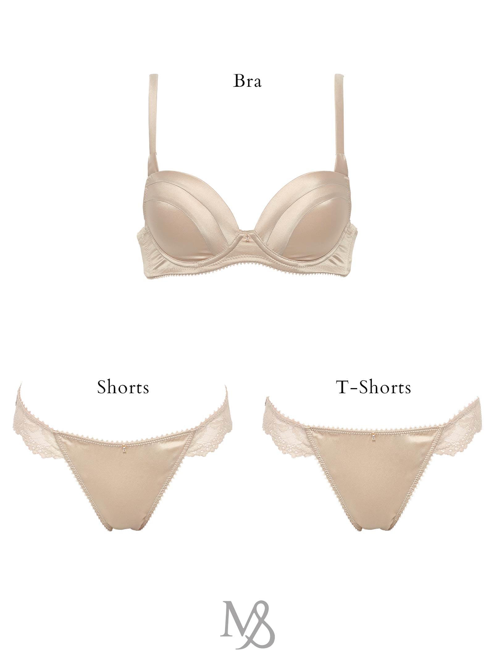 Mivera & /シルクグレースブラ/ショーツセット /GOLD Silk Grace Bra シルクグレースブラ / GOLD | Mivera＆