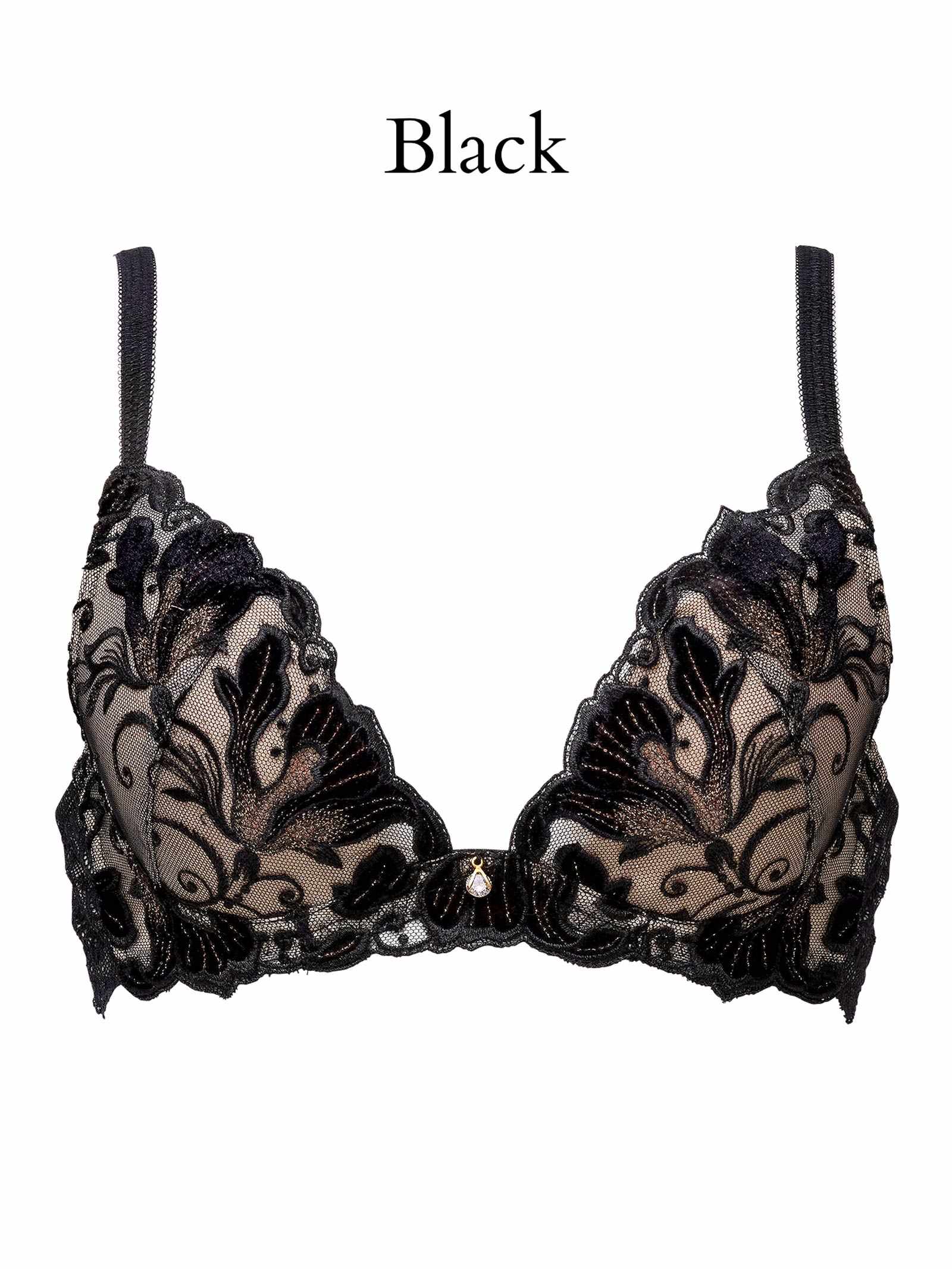 Oriental Blossom Bra　オリエンタルブロッサムブラ/BLACK